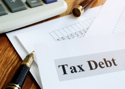 Tax Debt newsletter image size 420 x 300