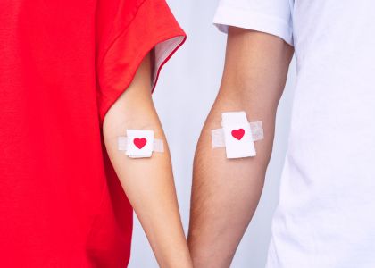 blood donor newsletter size